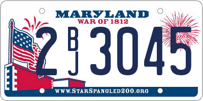 MD license plate 2BJ3045