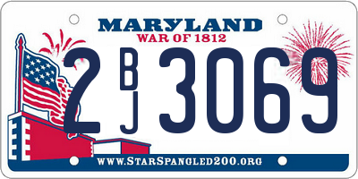MD license plate 2BJ3069