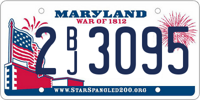 MD license plate 2BJ3095