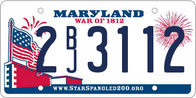 MD license plate 2BJ3112