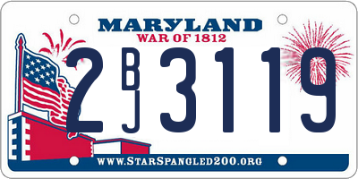 MD license plate 2BJ3119