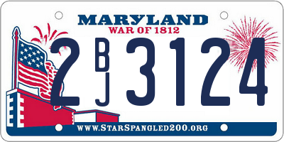 MD license plate 2BJ3124