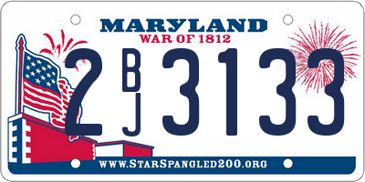 MD license plate 2BJ3133