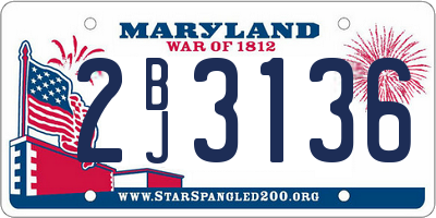 MD license plate 2BJ3136