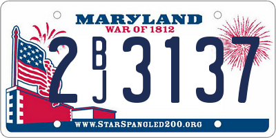 MD license plate 2BJ3137