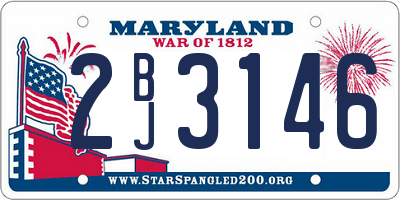 MD license plate 2BJ3146