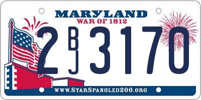 MD license plate 2BJ3170