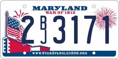 MD license plate 2BJ3171