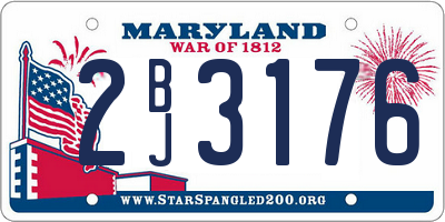 MD license plate 2BJ3176