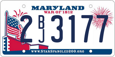 MD license plate 2BJ3177