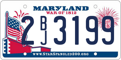 MD license plate 2BJ3199