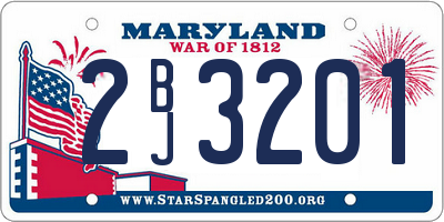 MD license plate 2BJ3201