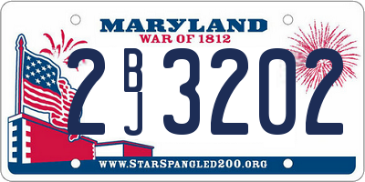 MD license plate 2BJ3202