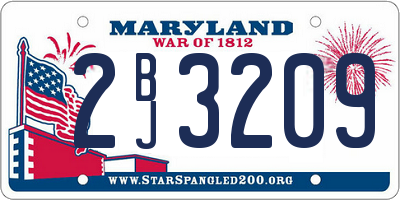 MD license plate 2BJ3209