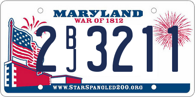 MD license plate 2BJ3211