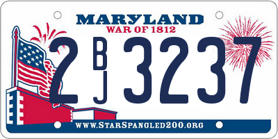 MD license plate 2BJ3237