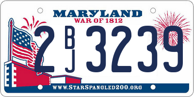 MD license plate 2BJ3239