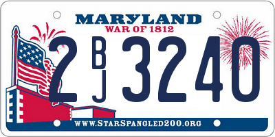 MD license plate 2BJ3240