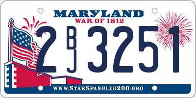 MD license plate 2BJ3251