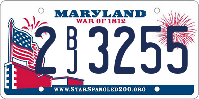 MD license plate 2BJ3255