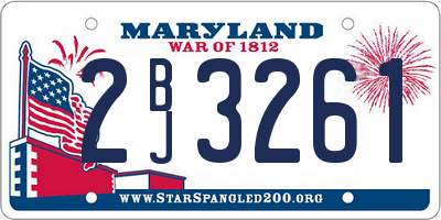 MD license plate 2BJ3261