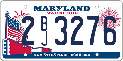 MD license plate 2BJ3276