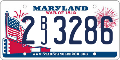 MD license plate 2BJ3286