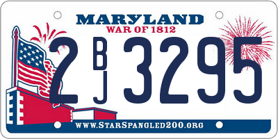 MD license plate 2BJ3295