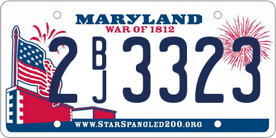 MD license plate 2BJ3323