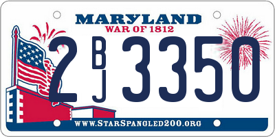 MD license plate 2BJ3350