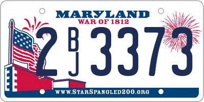 MD license plate 2BJ3373