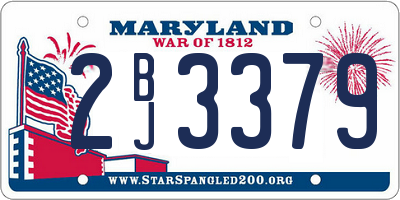 MD license plate 2BJ3379