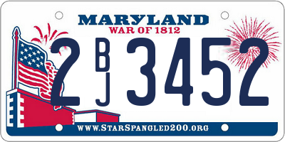 MD license plate 2BJ3452