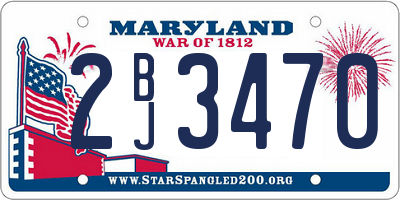 MD license plate 2BJ3470