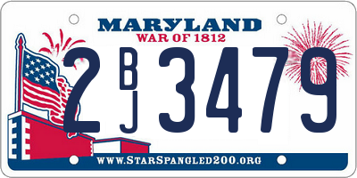 MD license plate 2BJ3479