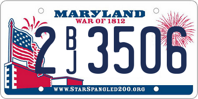 MD license plate 2BJ3506