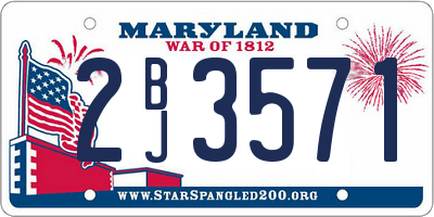 MD license plate 2BJ3571