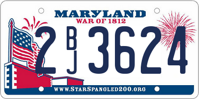 MD license plate 2BJ3624
