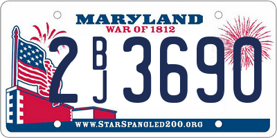 MD license plate 2BJ3690