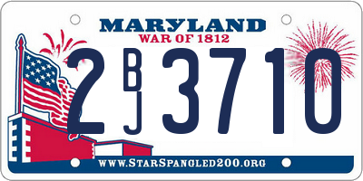 MD license plate 2BJ3710