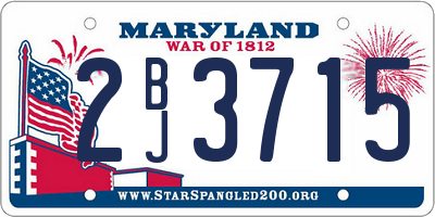 MD license plate 2BJ3715
