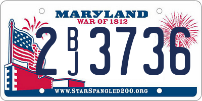 MD license plate 2BJ3736