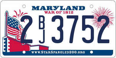 MD license plate 2BJ3752