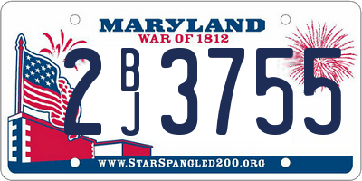 MD license plate 2BJ3755