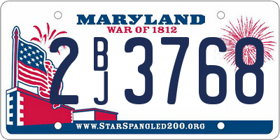 MD license plate 2BJ3768