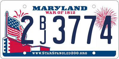 MD license plate 2BJ3774