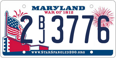 MD license plate 2BJ3776