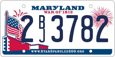 MD license plate 2BJ3782