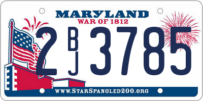 MD license plate 2BJ3785