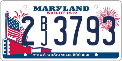 MD license plate 2BJ3793